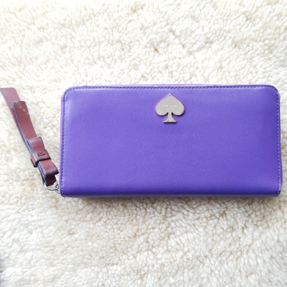 kate spade Handbags - Kate Spade purple mega pocket pink white wallet